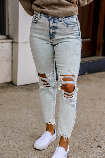 Abel Super High Rise Mom Jean Crop - The Rooted Shoppe