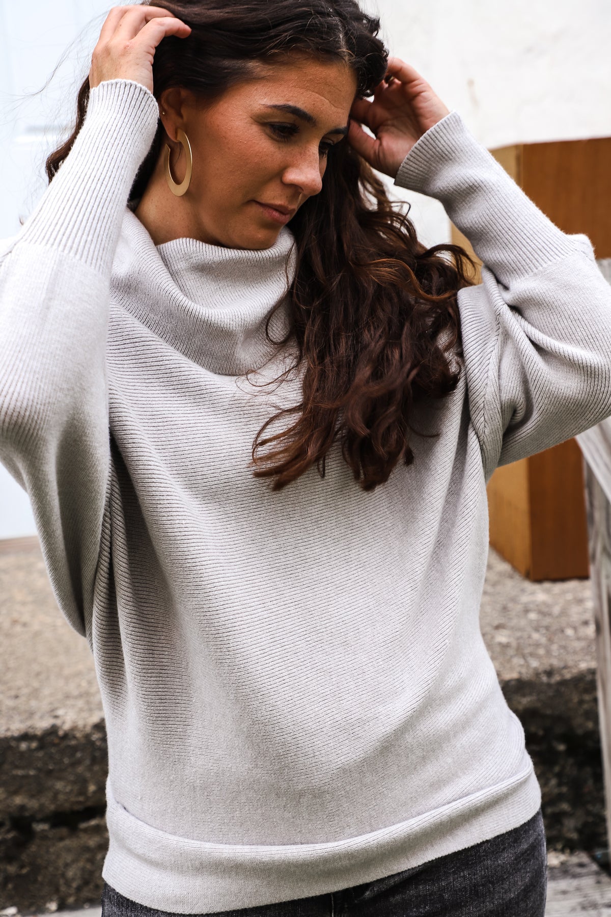 Simply Turtle Neck Loose Fit Sweater – The Rooted Shoppe